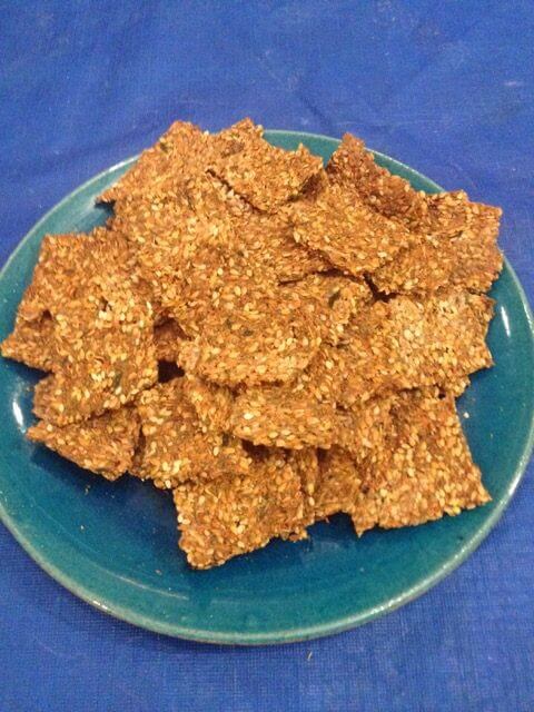 Flax-Chia-Sesame Crackers